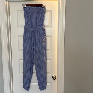 Striped Blue Jumpsuit